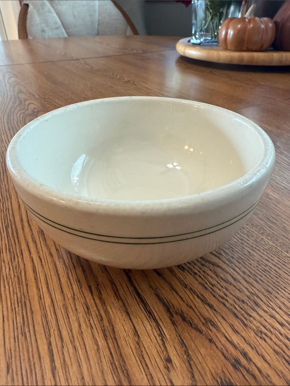 Vintage TEPCO USA China Green Stripe Restaurant Ware Bowl Diner Style